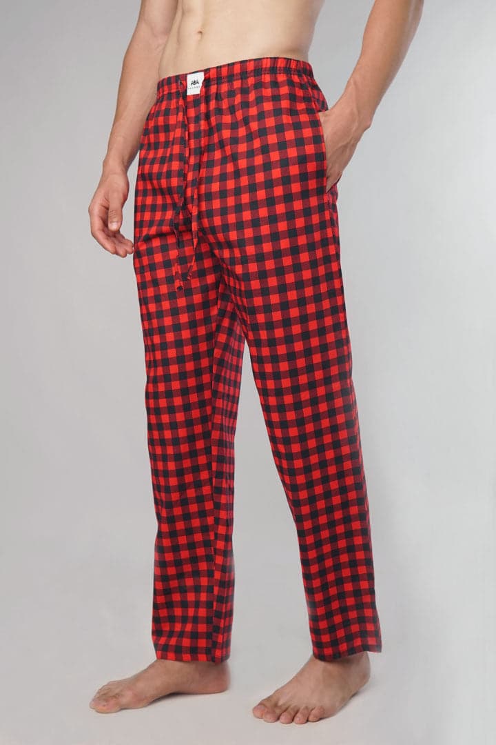 Red Plaid Woven Pajama - Mendeez PK 