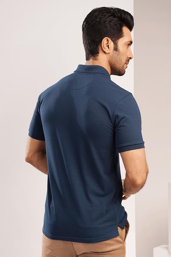 Dark Cyan Zipper Polo-MENDEEZ-T-Shirts
