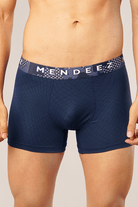 Dark Navy Print Boxer Trunk-MENDEEZ-Trunks