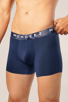 Dark Navy Print Boxer Trunk-MENDEEZ-Trunks