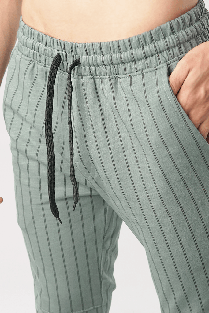 Double Striped Cut And Sew Joggers Pants-MENDEEZ-Jogger Pants