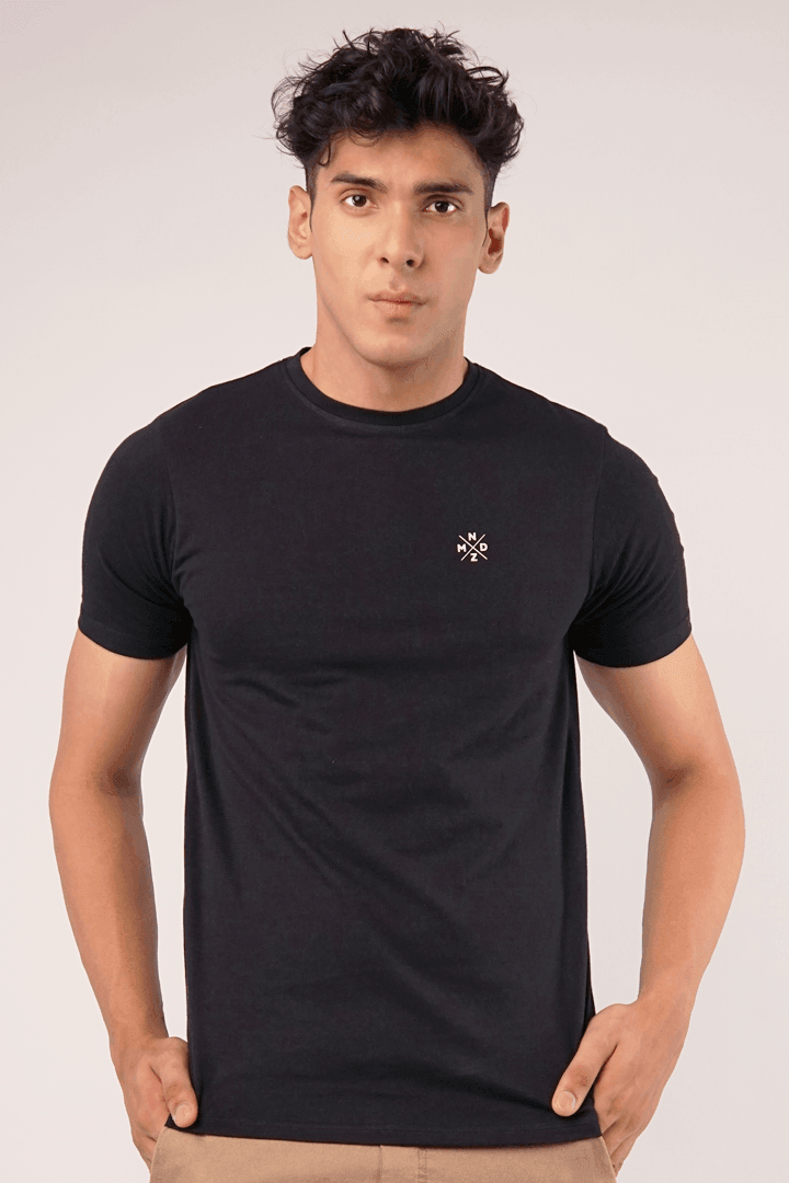 Ebony Crew-Neck T-Shirt-MENDEEZ-T-Shirts