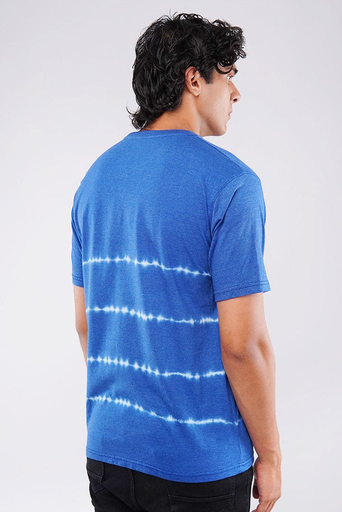 Electric Blue Tie and Dye T-shirt-MENDEEZ-T-Shirts