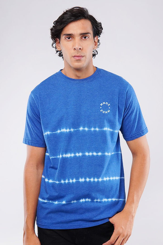 Electric Blue Tie and Dye T-shirt-MENDEEZ-T-Shirts