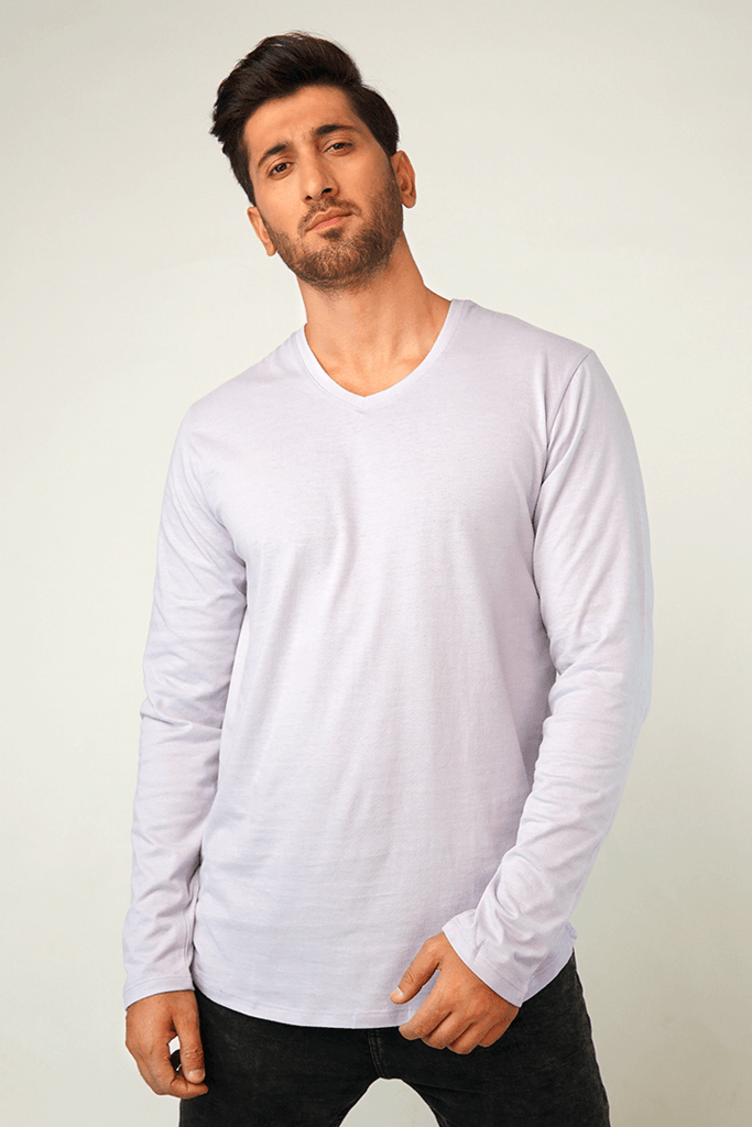 Esch V-neck Full Sleeve T-Shirt-MENDEEZ-T-Shirts