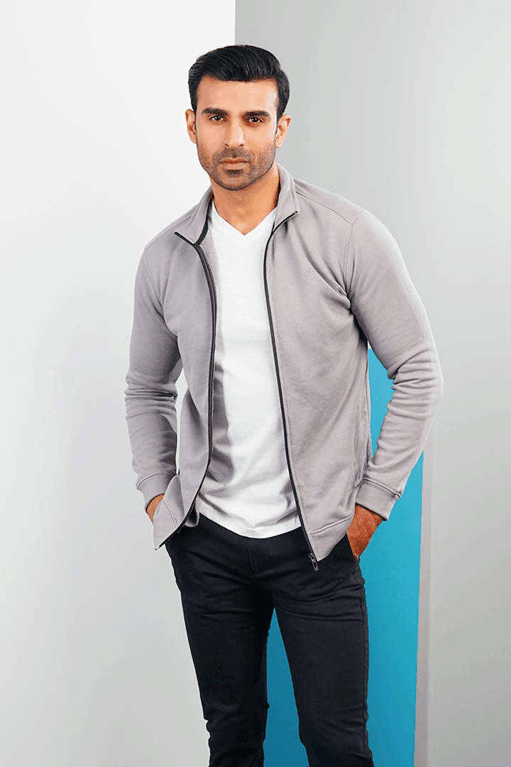 Feather Gray Terry Jacket-MENDEEZ-Jackets