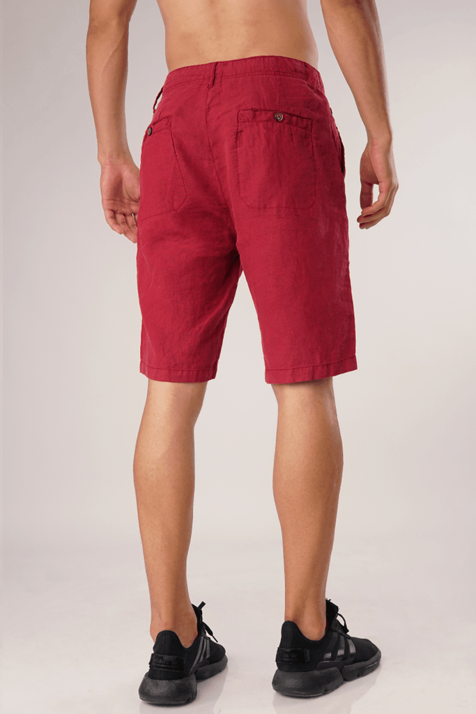 Ferrari Red Casual Shorts-MENDEEZ-Shorts