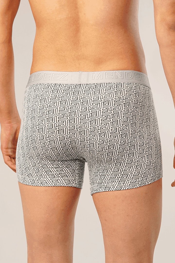 Grainy Printed Boxer Trunks-MENDEEZ-Trunks