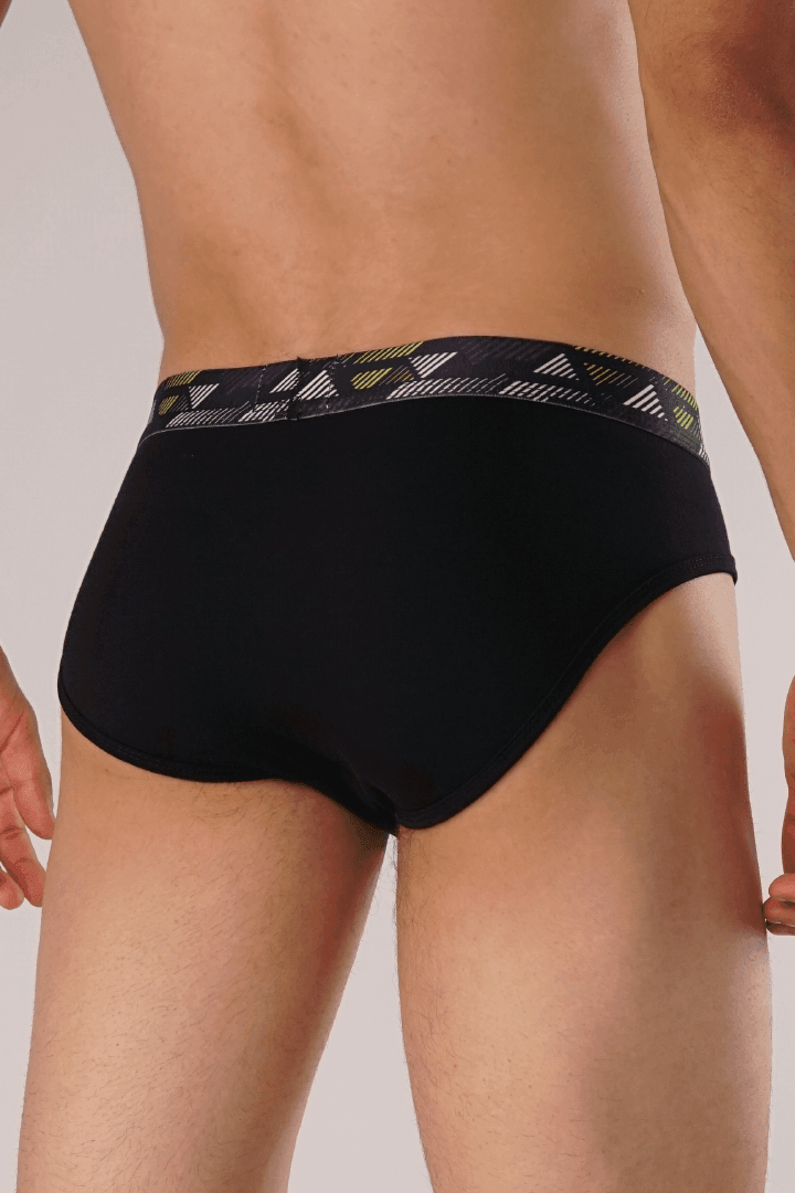 Graphic Triangle Briefs - Pack of 3-MENDEEZ-Brief