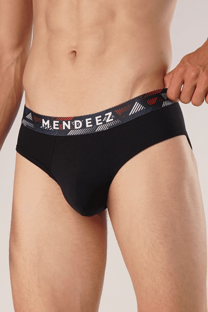 Graphic Triangle Briefs - Pack of 3-MENDEEZ-Brief