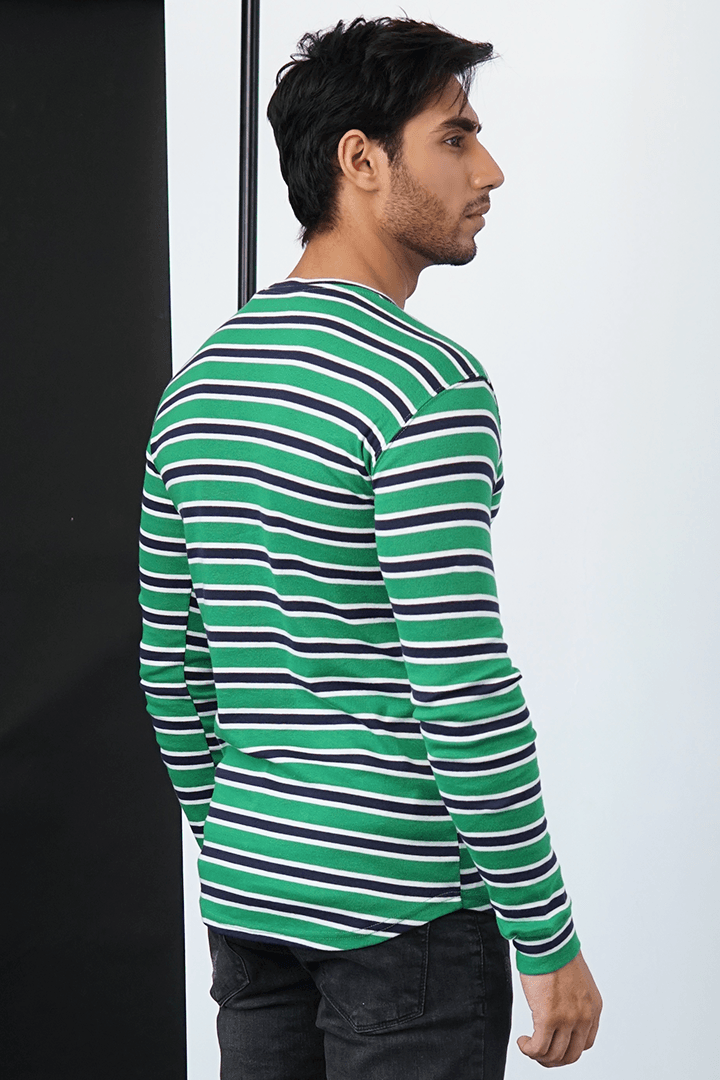 Green and Blue Striped Sweatshirt - Mendeez PK 