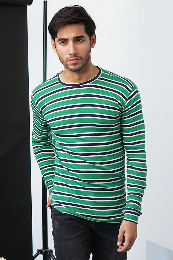 Green and Blue Striped Sweatshirt - Mendeez PK 