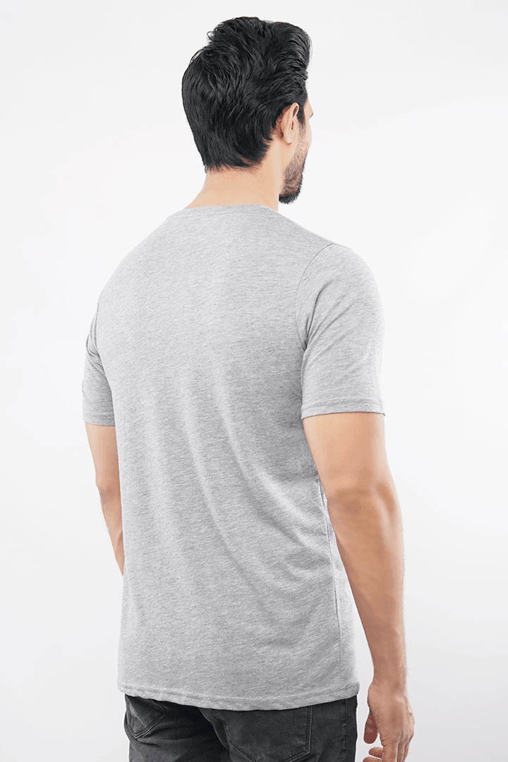 Grey Crew Neck Tshirt-MENDEEZ-T-Shirts