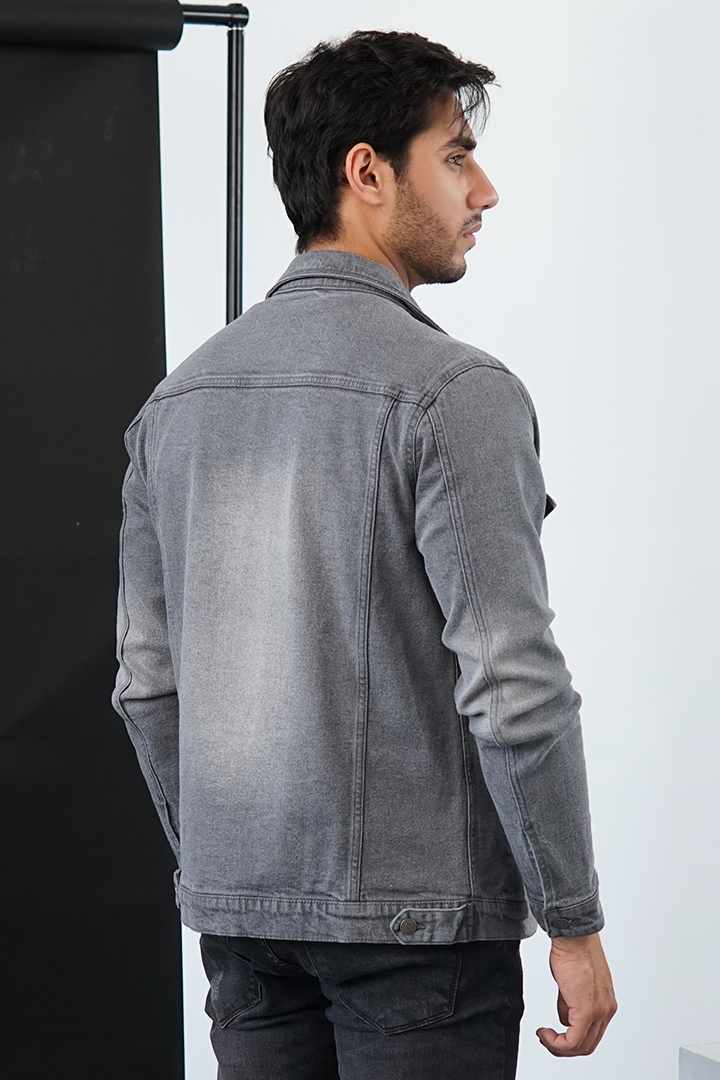 Classic Gray Denim Jacket - Mendeez PK 