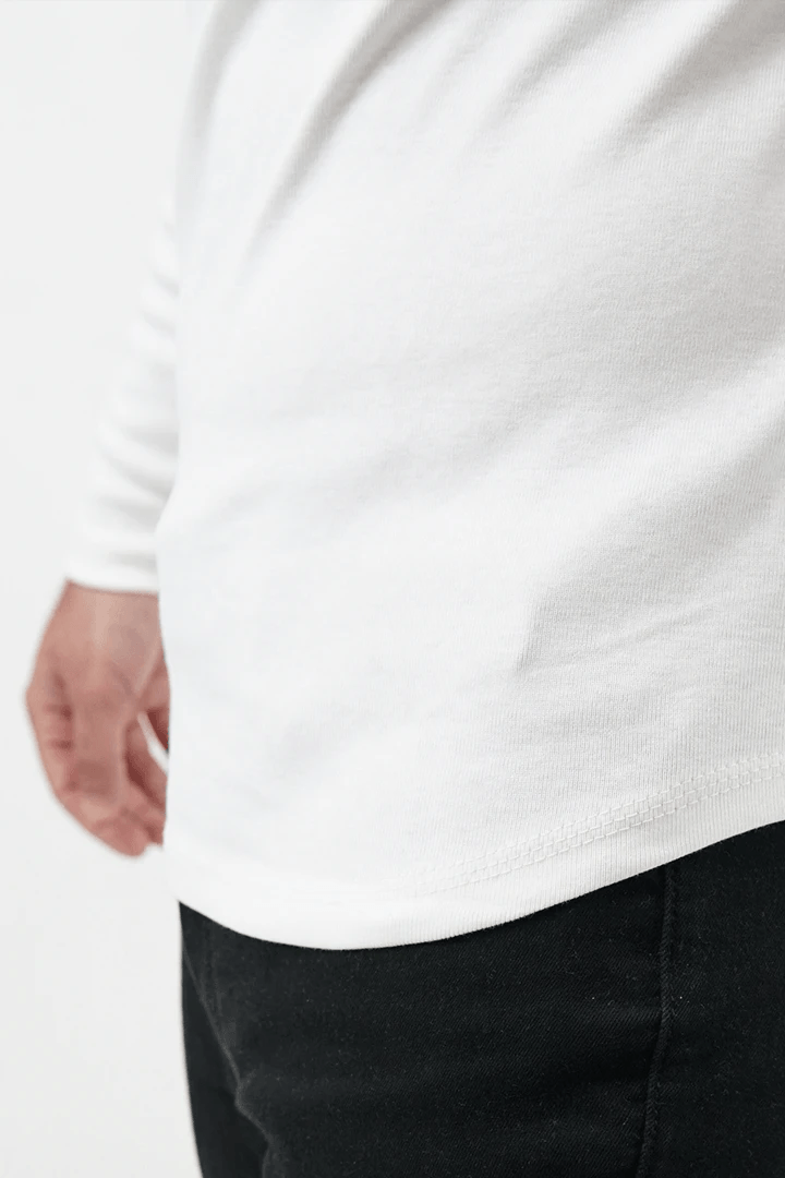 Henley Full Sleeves T-shirt - White - MENDEEZ (4533259501677)