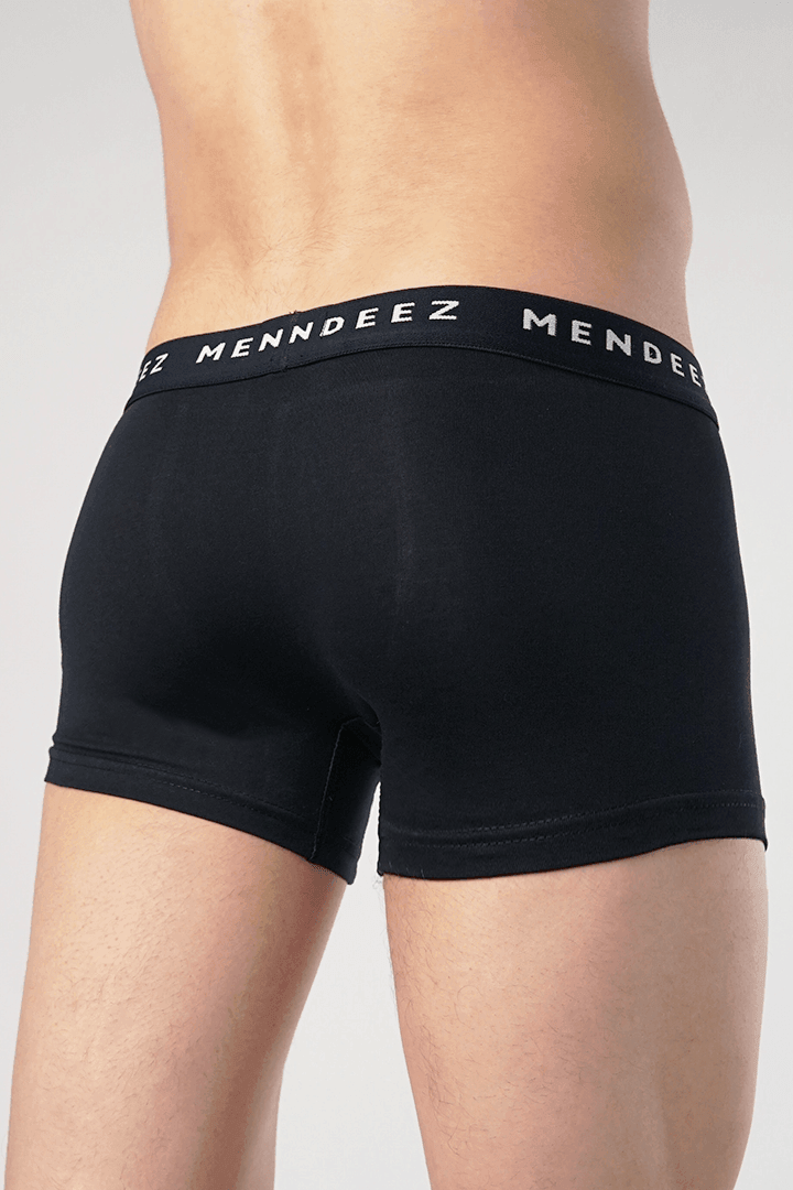 Jacquard Boxer Trunks - Pack of 3 - Black-MENDEEZ-Trunks