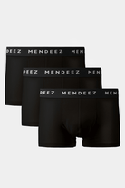 Jacquard Boxer Trunks - Pack of 3 - Black-MENDEEZ-Trunks