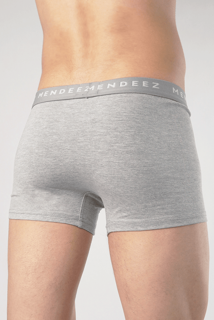 Jacquard Boxer Trunks - Pack of 3 - Heather Grey-MENDEEZ-Trunks