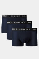 Jacquard Boxer Trunks - Pack of 3 - Navy Blue-MENDEEZ-Trunks