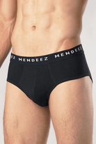 Jacquard Brief - Pack of 3 (Black, Navy, Charcoal)-MENDEEZ-Brief