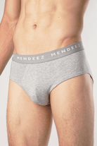 Jacquard Brief - Pack of 3 (Black, White, Heather Grey)-MENDEEZ-Brief