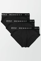 Jacquard Brief - Pack of 3 - Black-MENDEEZ-Brief