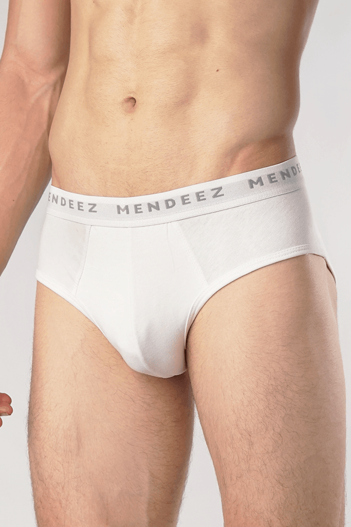 Jacquard Brief - Pack of 3 - White-MENDEEZ-Brief