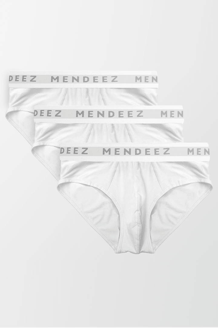 Jacquard Brief - Pack of 3 - White-MENDEEZ-Brief