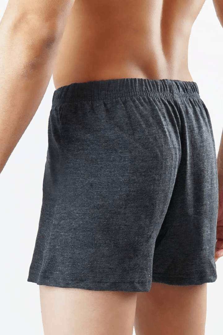 Jersey Boxer Shorts - Charcoal - MENDEEZ (4737140097133)