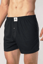 Jersey Boxer Shorts - Pack of 3 Black-MENDEEZ-Boxers