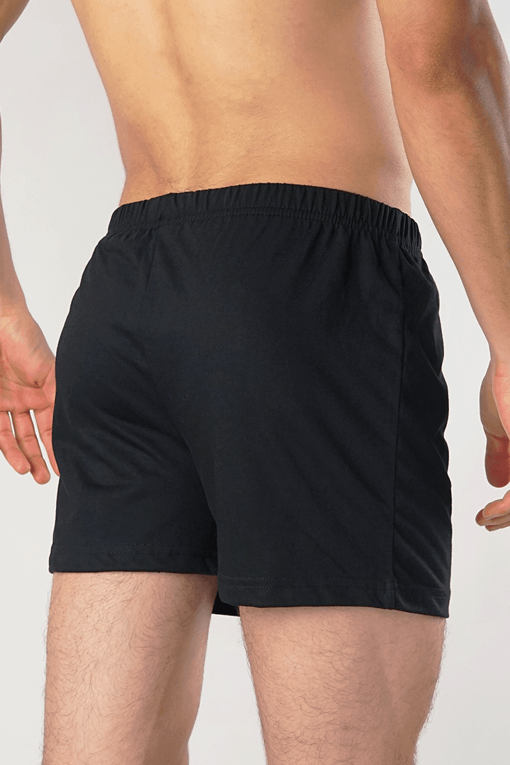 Jersey Boxer Shorts - Pack of 3 Black-MENDEEZ-Boxers