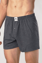 Jersey Boxer Shorts - Pack of 3 Charcoal-MENDEEZ-Boxers