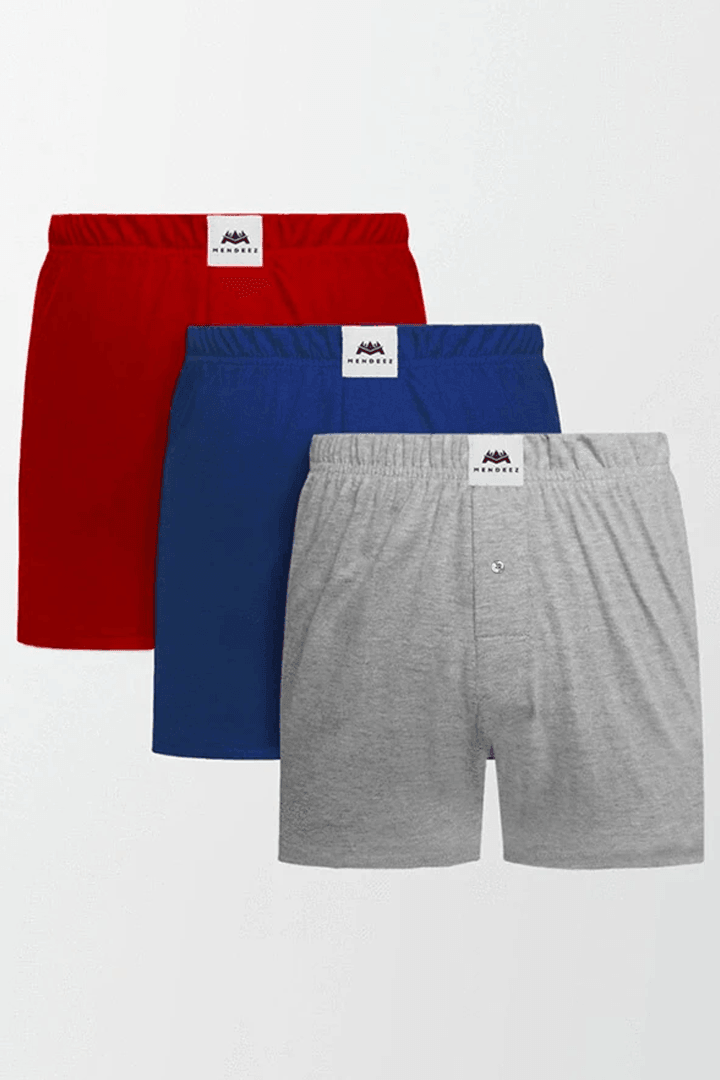 Jersey Boxer Shorts - Pack of 3 Colors-MENDEEZ-Boxers