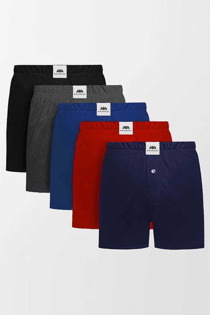 Jersey Boxer Shorts - Pack of 5-MENDEEZ-Boxers