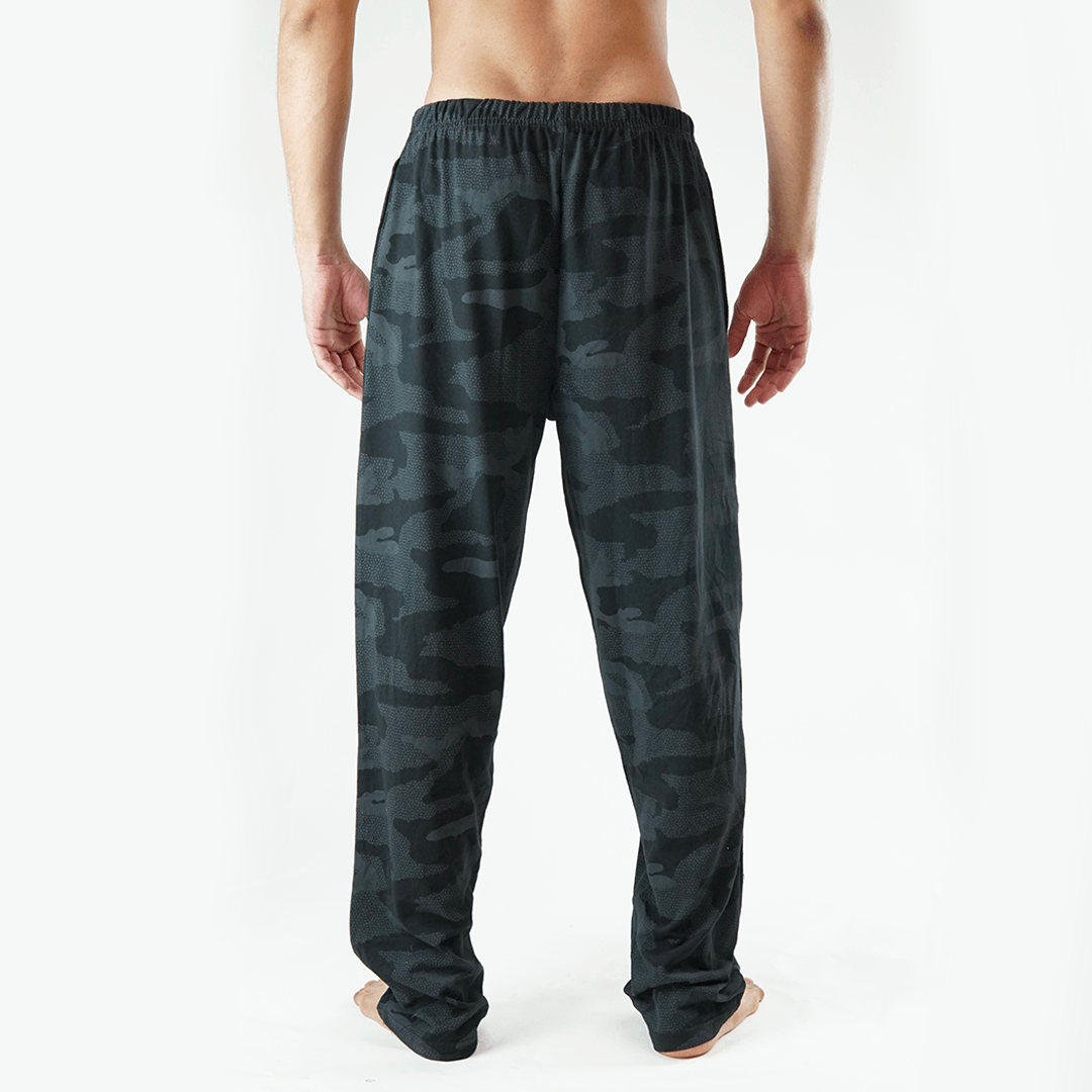 Jersey Pajama Pants - Black Camo Print - MENDEEZ (4733279633517)