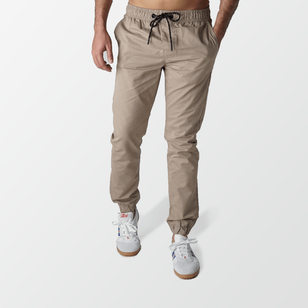 Khaki Jogger Pants Slim fit - MENDEEZ (4007560937581)