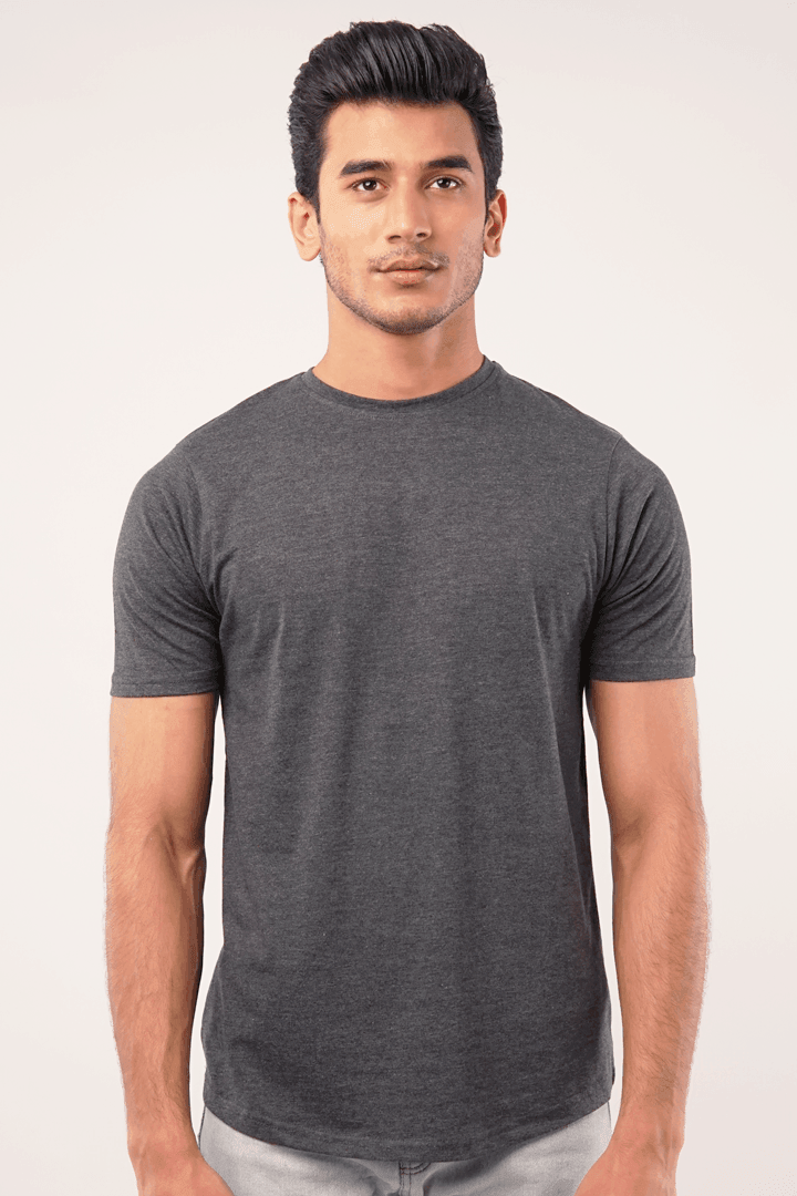 Koel Crew Neck T-Shirt - Charcoal Grey-MENDEEZ-T-Shirts