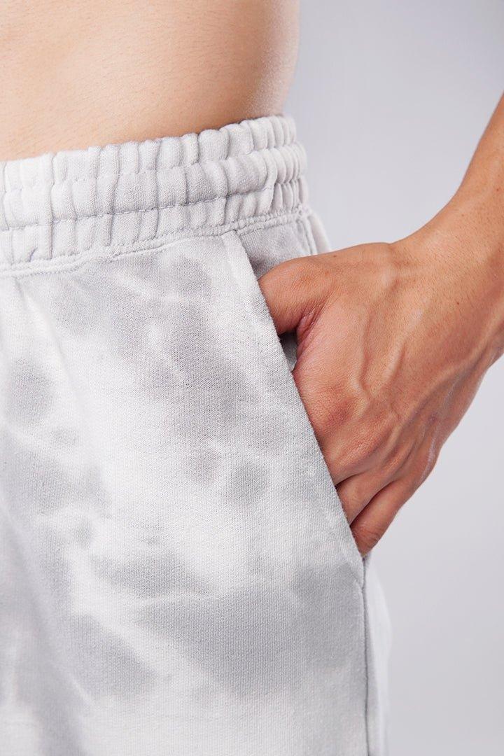 Light Grey Smoke Tie and Dye Shorts-MENDEEZ-Shorts