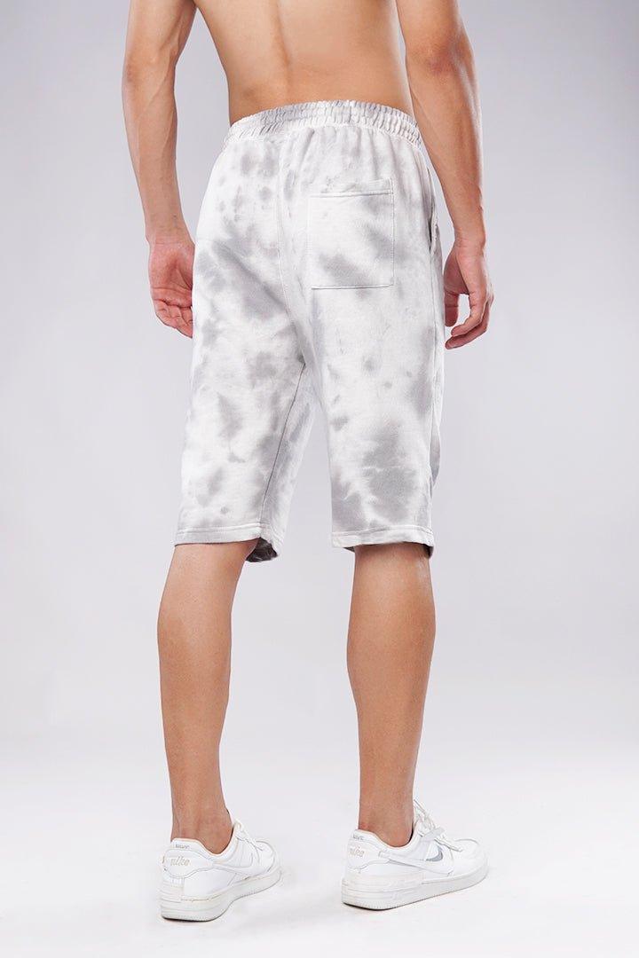 Light Grey Smoke Tie and Dye Shorts-MENDEEZ-Shorts