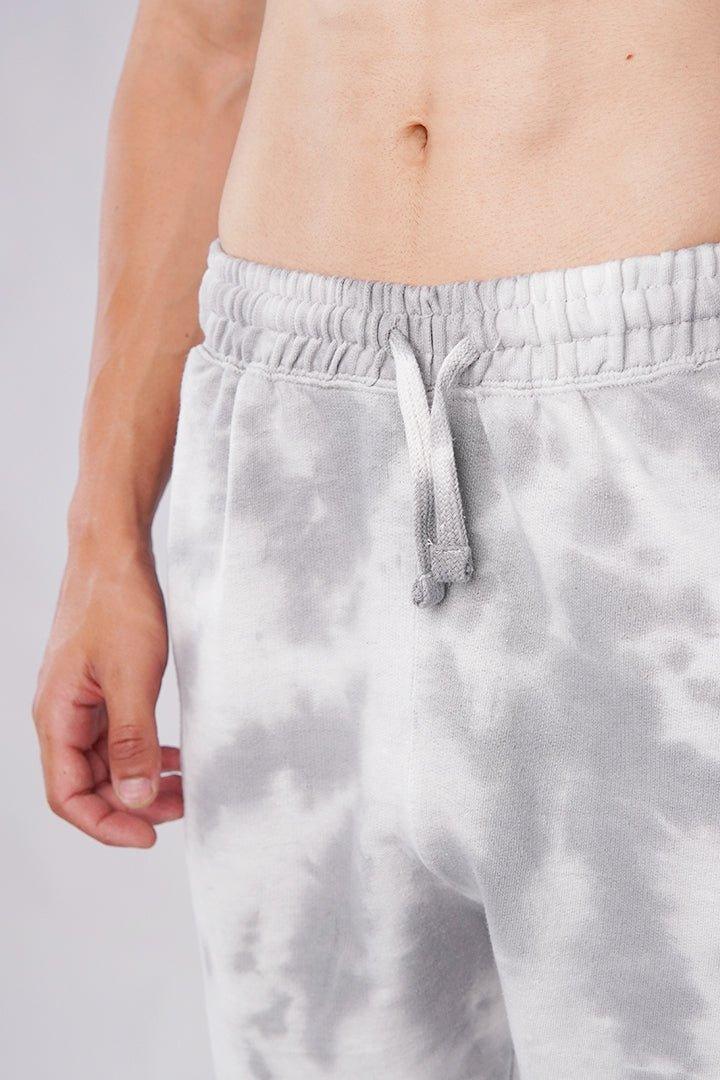Light Grey Smoke Tie and Dye Shorts-MENDEEZ-Shorts