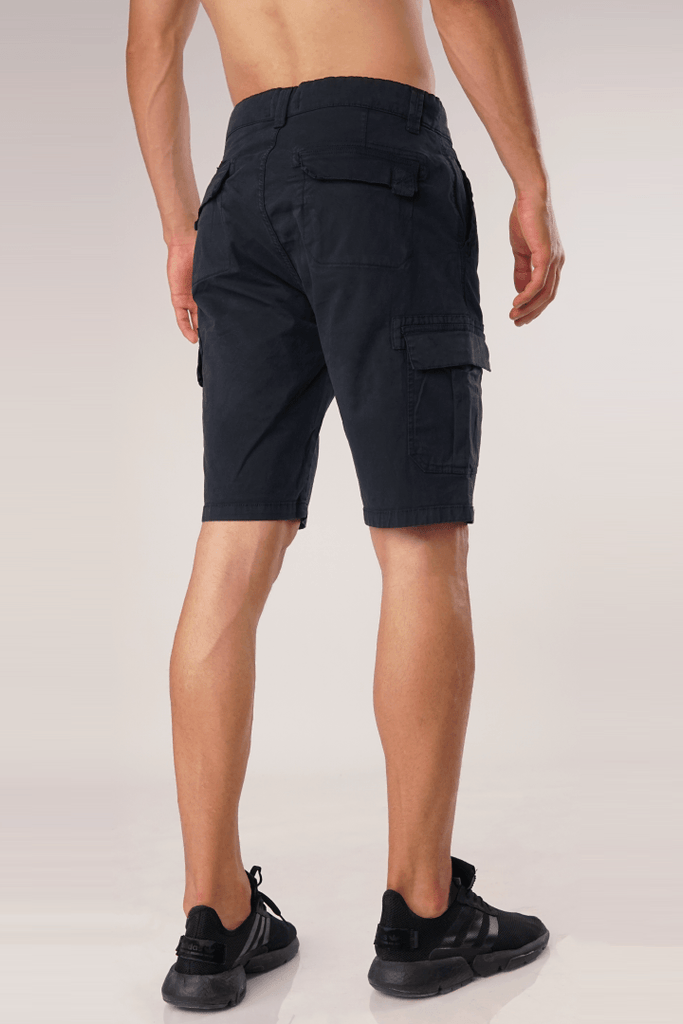 Lunar Blue Cargo Shorts-MENDEEZ-Shorts