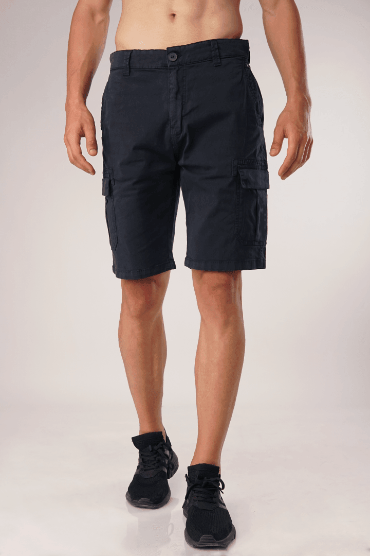 Lunar Blue Cargo Shorts-MENDEEZ-Shorts