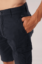 Lunar Blue Cargo Shorts-MENDEEZ-Shorts