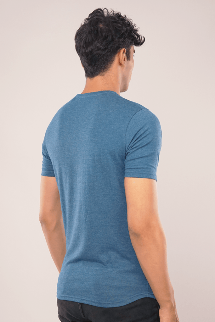 Marine Blue Half Sleeve T-Shirt-MENDEEZ-T-Shirts