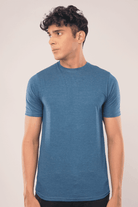 Marine Blue Half Sleeve T-Shirt-MENDEEZ-T-Shirts