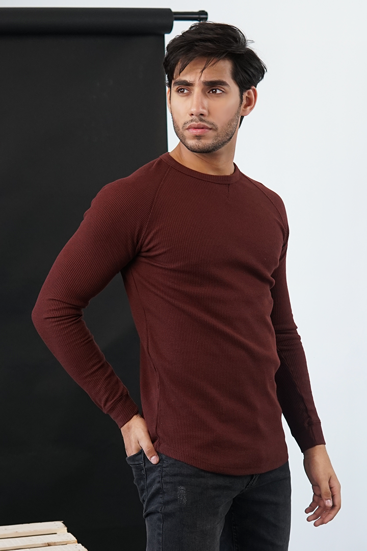 Red Wine Thermal Sweatshirt - Mendeez PK 