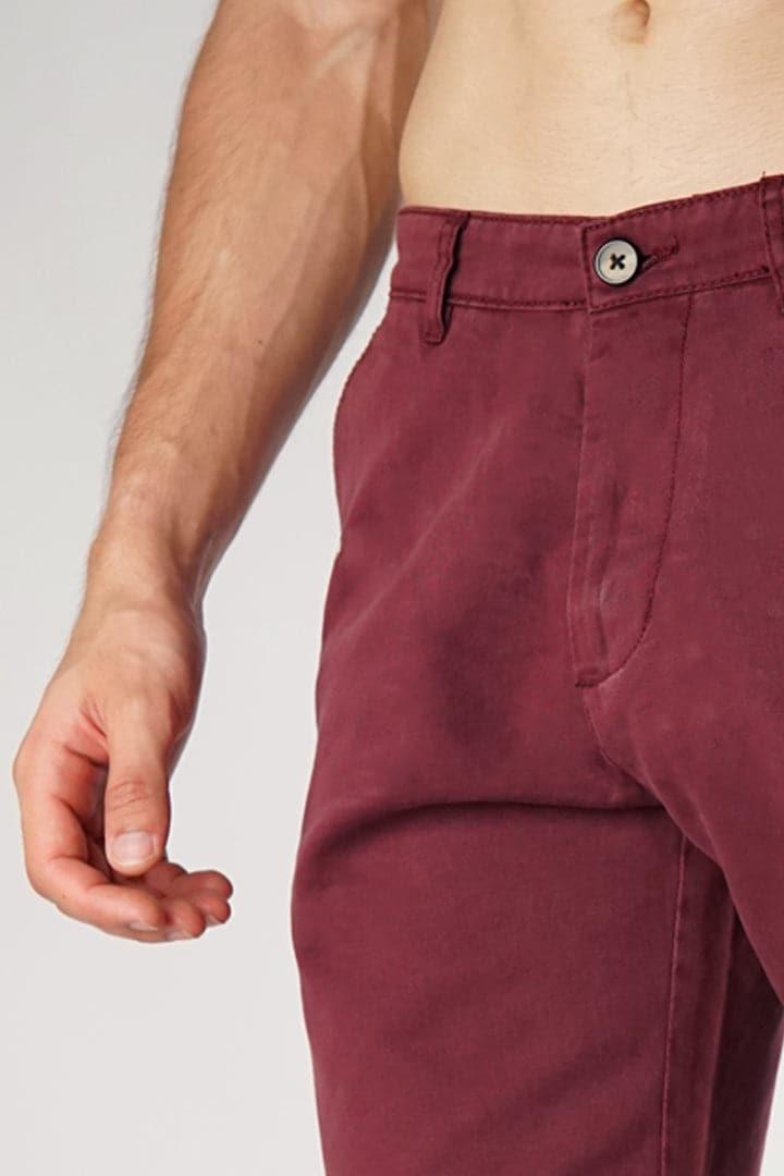Maroon Chino Shorts-MENDEEZ-Shorts