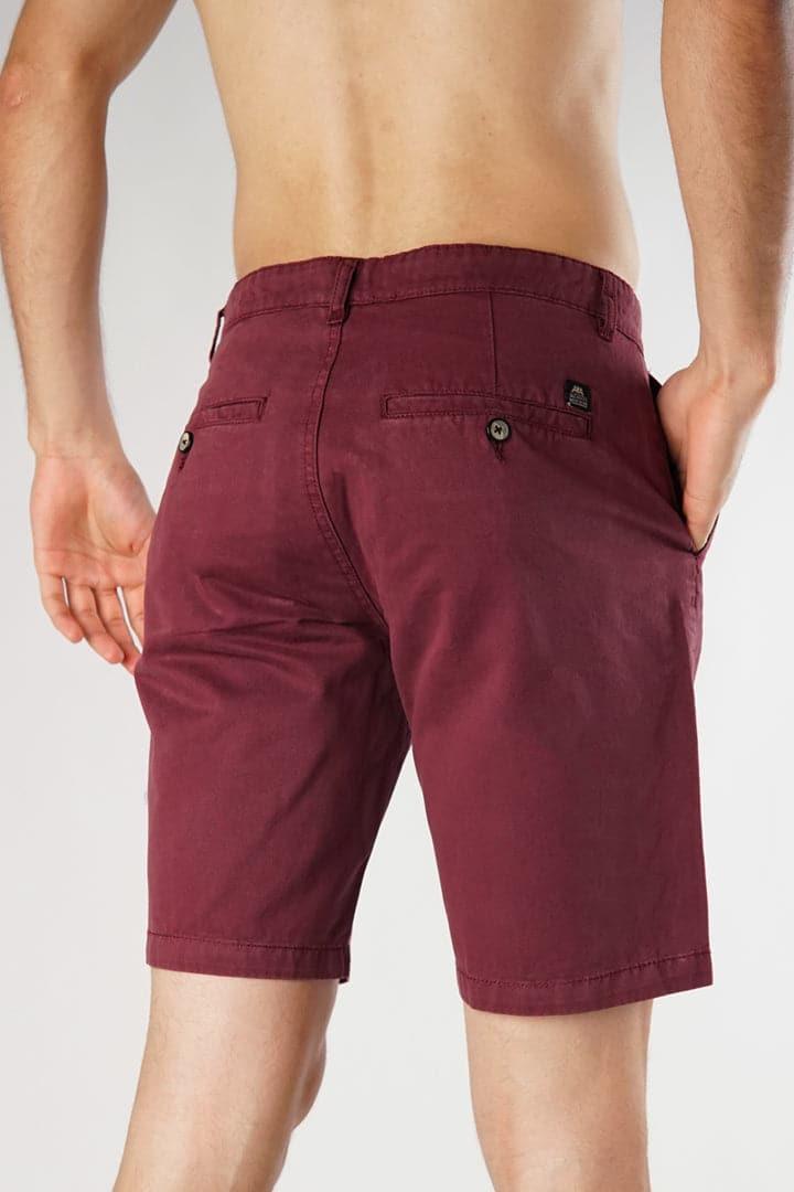 Maroon Chino Shorts-MENDEEZ-Shorts