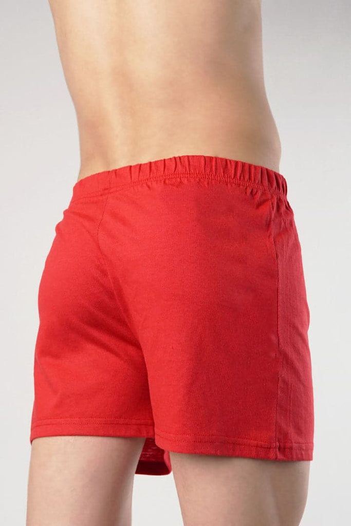 Maroon Jersey Boxer Shorts-MENDEEZ-Boxers