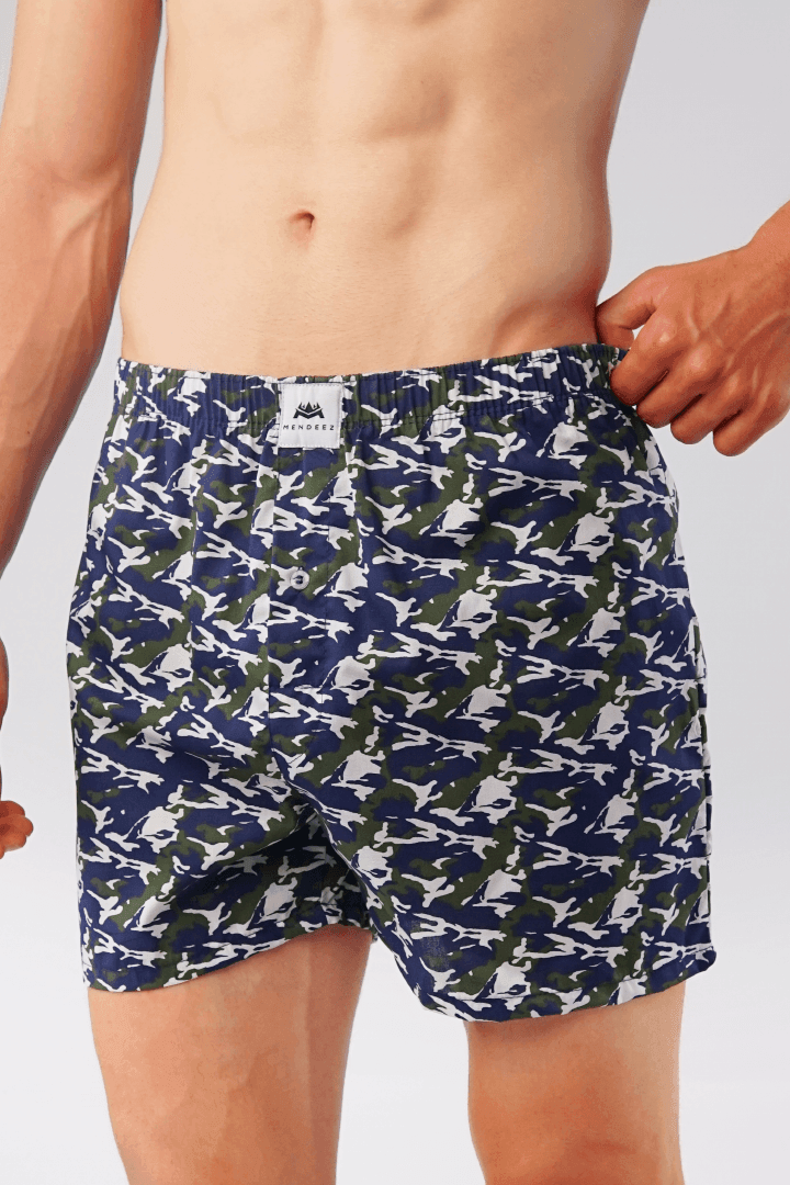 Militia Camo Woven Boxer Shorts-MENDEEZ-Boxers